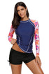 Sexy Cute Floral Long Sleeve Rashguard Top